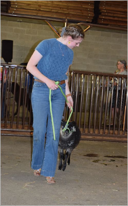 Anna Farrells indigo dyed sweater. Photo: Peggy Lundquist.